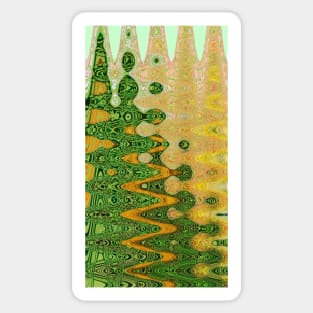 Abstract Christmas Trees II Sticker
